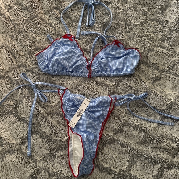 NWT PINK Frankie’s Bikinis Reign bottom and top - Picture 1 of 9